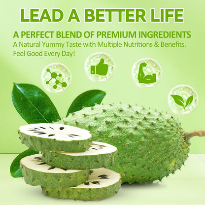 Totaria Sugar Free Soursop Oil Graviola Sea Moss Gummies - Support Digestive Sleep Skin Health, Immunity & Antioxidant - Guanabana Fruit with Sea Moss, 150mg Black Seed Oil Organic Non-GMO Vegan