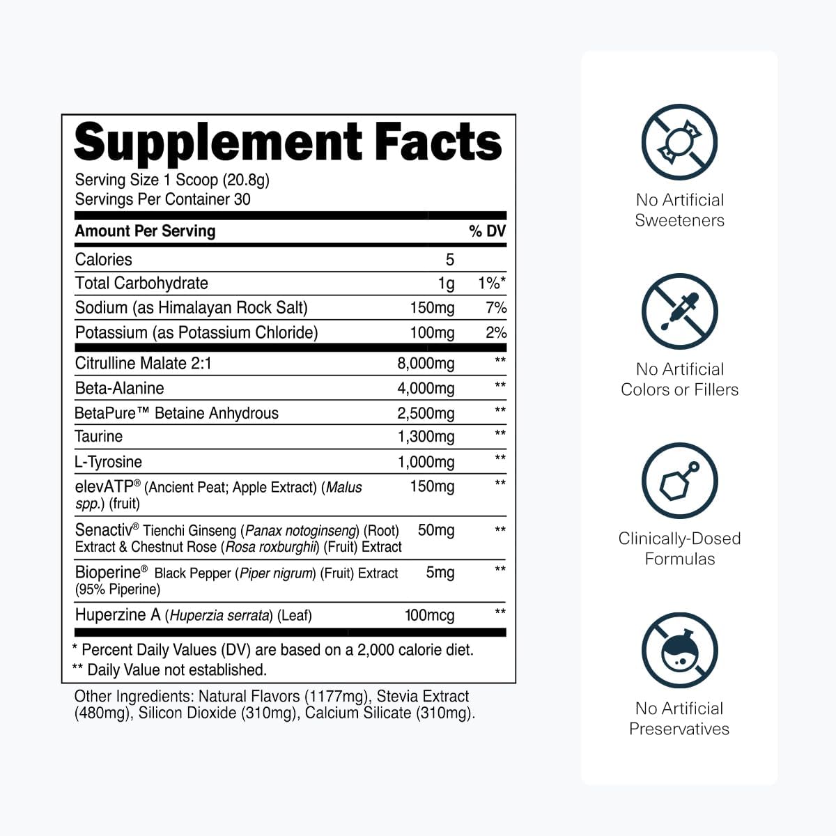 Transparent Labs Stim-Free Pre-Workout Powder (30 Servings, Strawberry Lemonade) & Hydrate Electrolytes Powder (40 Servings, Peach Mango)