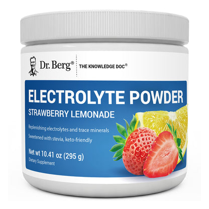 Dr. Berg Zero Sugar Hydration Keto Electrolyte Powder - Enhanced w/ 1000 mg of Potassium & Real Pink Himalayan Salt (NOT Table Salt) - Raspberry & Lemon Flavor Hydration Drink Supplement, 100 Servings