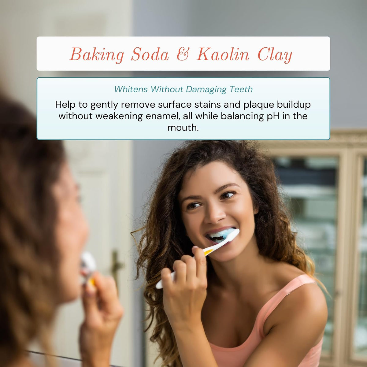 OraWellness Shine Cinnamon Remineralizing Tooth Whitening Powder + BrushEco Bamboo Toothbrush with 4 Rows