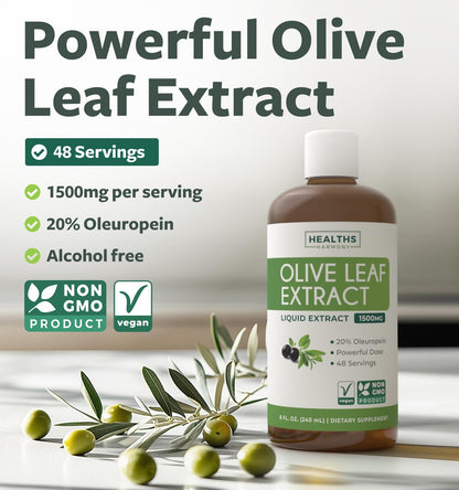 Super Strength Olive Leaf Extract Capsules - Vegan Non-GMO 750mg Olive Extract with 20% Oleuropein Antioxidant Supplement for Immunity Skin and Heart Health Support - Made in The USA (2 Month Supply)