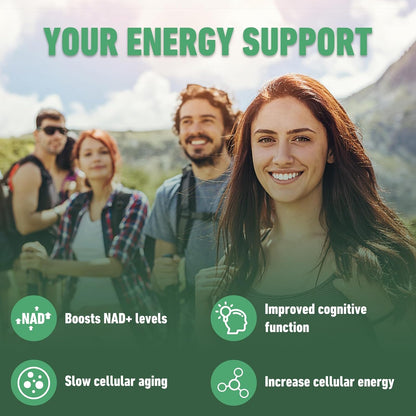 Airboy NAD+ Supplement with Nicotinamide Riboside Resveratrol & Quercetin 900 mg, NMNH Alternative for Men and Women Support Anti-Aging, Energy, Focus - 80 x 2 Pack Capsules
