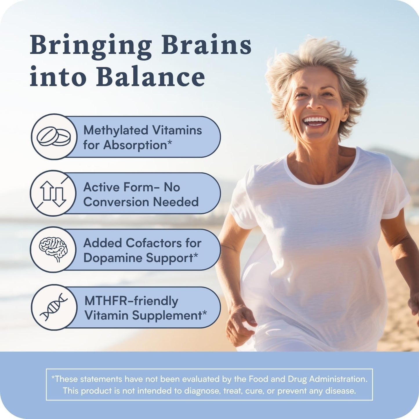 Accentrate Neuro - Brain Health, Methylated Vitamin B Complex, MTHFR | Every B vitamin already in its active form, so your body does not have to convert it first. Supports focus and mood.