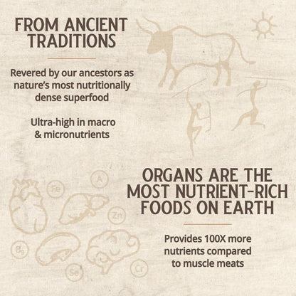 Bovine Organ Complex 3000mg per Serving (30 Servings) | Pancreas, Liver, Spleen, Kidney, Heart (600 Mg per Organ per Capsule) Grass Fed