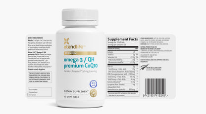 Xtendlife Omega 3 QH Fish Oil + CoQ10 for Heart, Brain, Joint & Skin-1100mg Omega - 3 with DHA, EPA, Ubiquinol, Astaxanthin & Lycopene - 1 Month Supply (60 Count)
