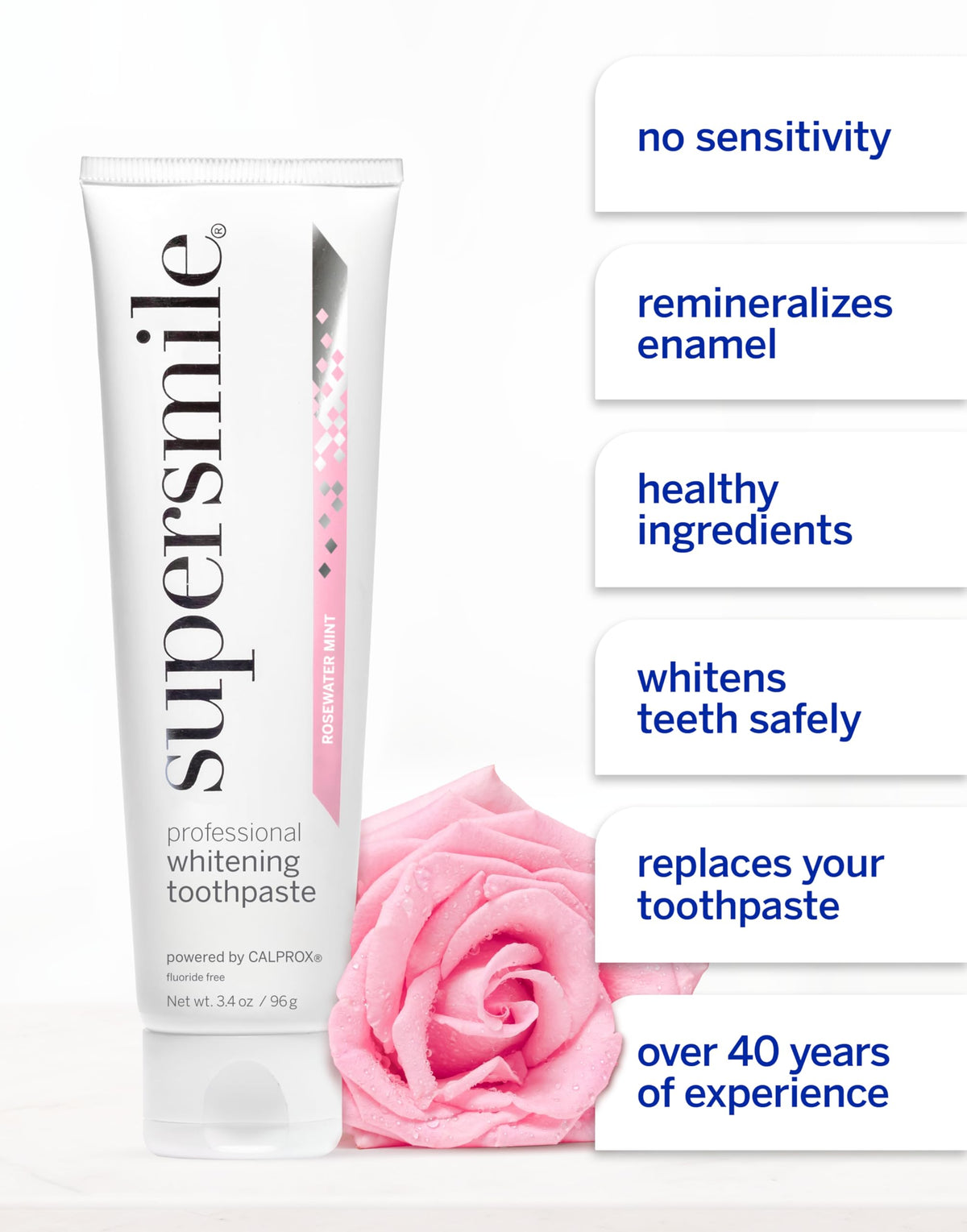Supersmile Original Mint Whitening Toothpaste, 8 Oz, Whitens 6 Shades