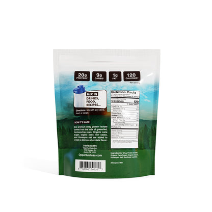 Opportuniteas Chocolate & Vanilla Whey Protein Powder Bundle - Grass Fed Whey Isolate