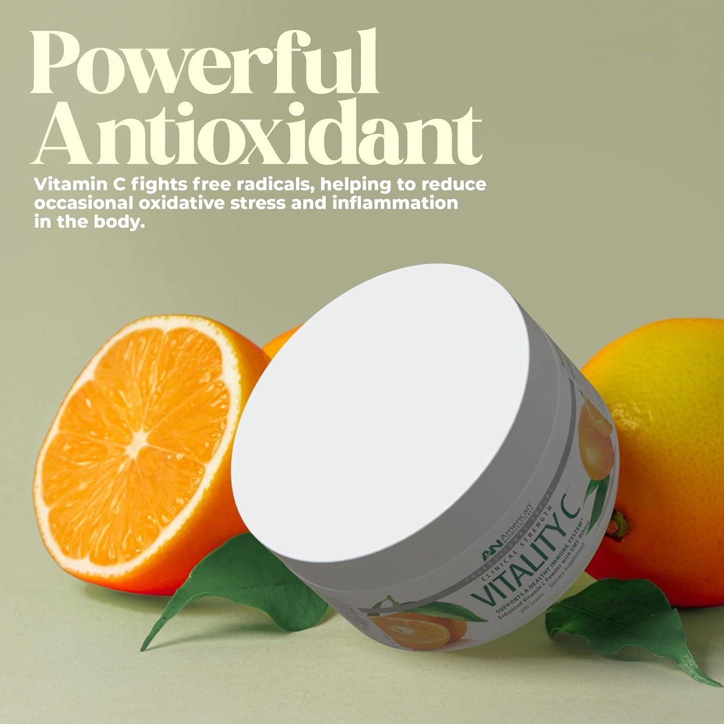 American Nutriceuticals Vitamin C Powder Sugar Free - Immune Booster -Non-Acidic - No Upset Stomach, No Gas - 4000mg (30-Day Supply)