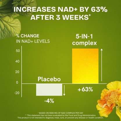 Liposomal NAD+ Supplement with Resveratrol 5-in-1 NAD Resveratrol comlex with Berberine & Quercetin | Supports Anti Aging & Cellular Energy NAD+ Levels | NR NMN Supplement Alternative – 1 pack