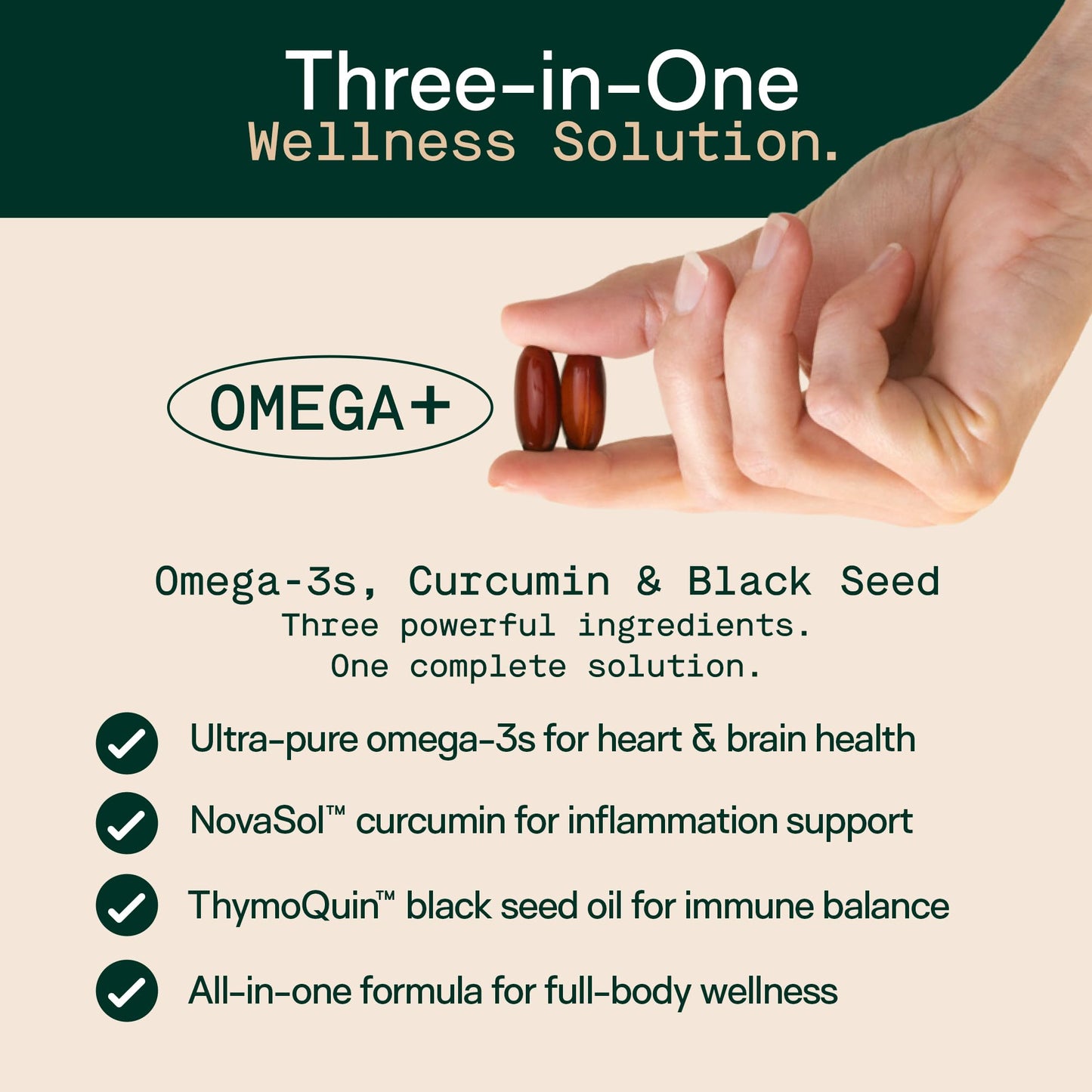 Adapt Naturals Omega 3 Fish Oil Fatty Acids (1500mg) EPA DHA - Unflavored | with Bioavailable Curcumin (500mg) & Black Seed (500mg), Supports Muscle & Joints Recovery, & Heart Health - 30 Day Supply