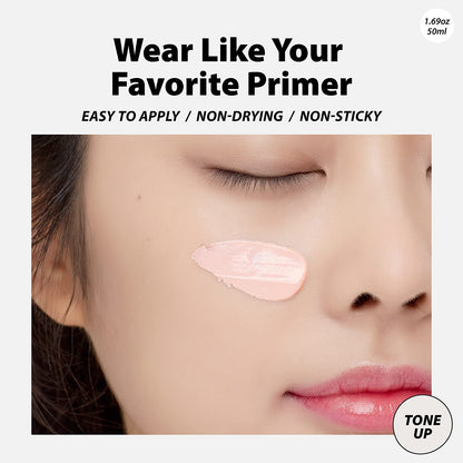 A'PIEU Pure Block Tone Up Sunscreen Base SPF5 50ml | Tone-Up Reef Safe Korean Sunscreen for Makeup Base