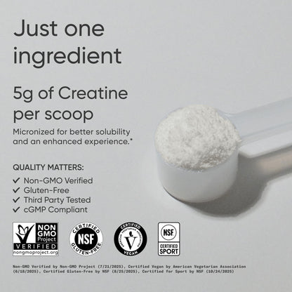 Sports Research Creatine Monohydrate - Gain Lean Muscle, Improve Performance and Strength and Support Workout Recovery* - 5 g Micronized Creatine - 17.64 oz
