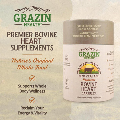 Bovine Organ Complex 3000mg per Serving (30 Servings) | Pancreas, Liver, Spleen, Kidney, Heart (600 Mg per Organ per Capsule) Grass Fed