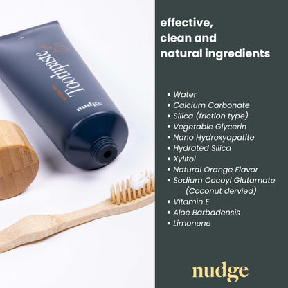 Nudge 10% Nano Hydroxyapatite Toothpaste, Natural Mint, 4.5 oz, Pack of 2