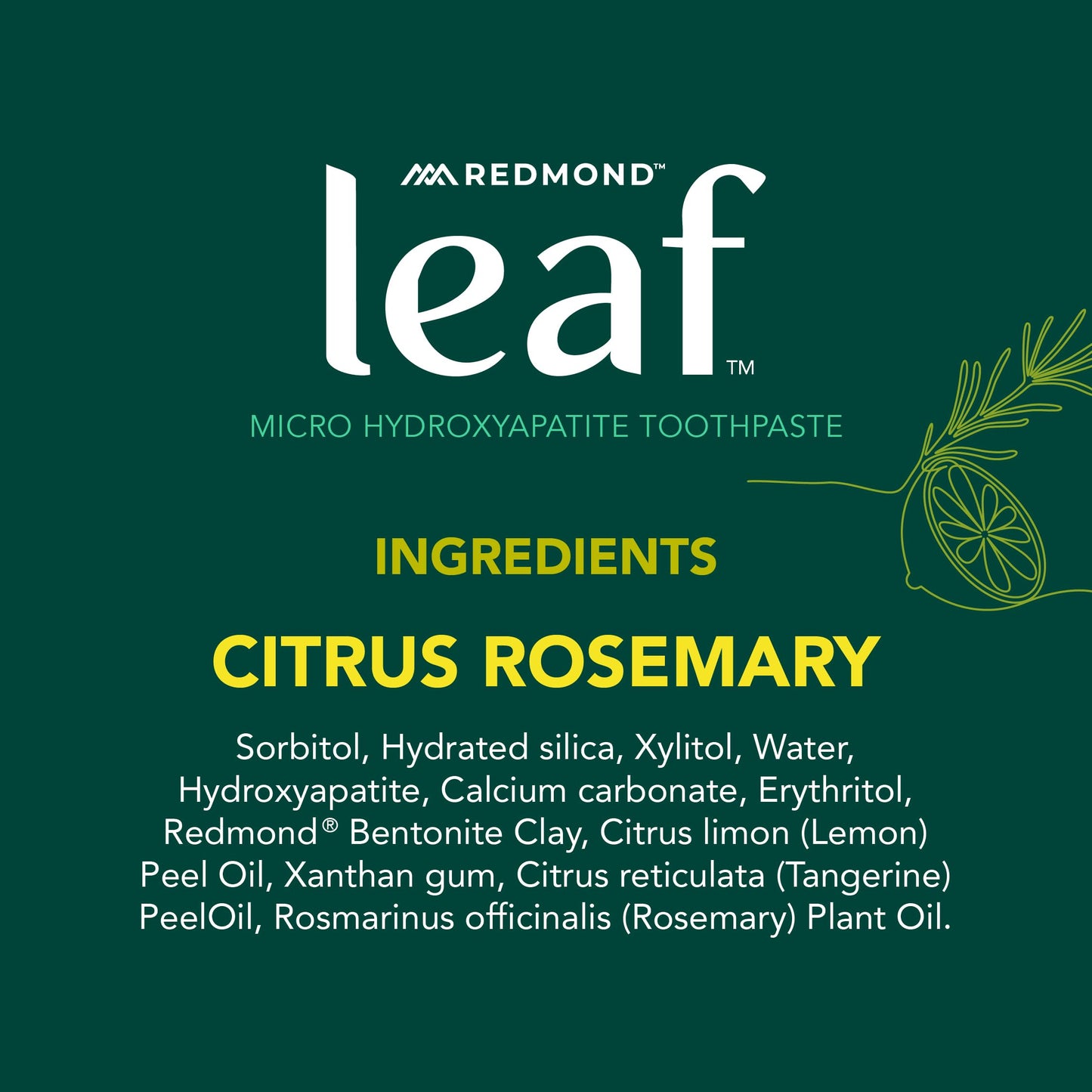 REDMOND Leaf Micro Hydroxyapatite Toothpaste Tube (Variety Pack)