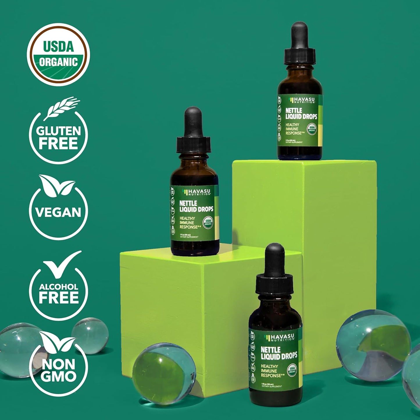 Organic Stinging Nettle Leaf Extract, Urinary Support, Unflavored, 1 Fl Oz | Stinging Nettle Tincture for Men and Women, USDA Certified, Vegan, Gluten Free, Non-GMO Herbal Tincture, 60 Servings