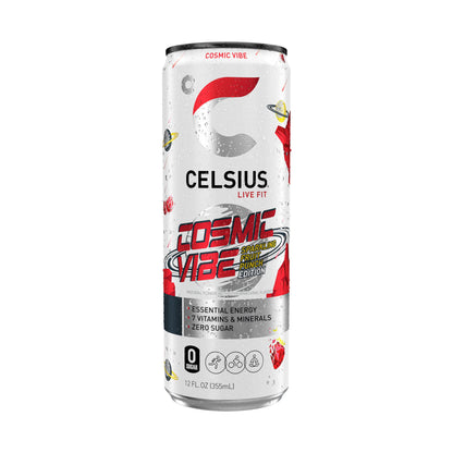 CELSIUS RETRO VIBE Sparkling Sherbet Slush, Sugar Free Energy Drink, 12 Fl Oz (Pack of 12)