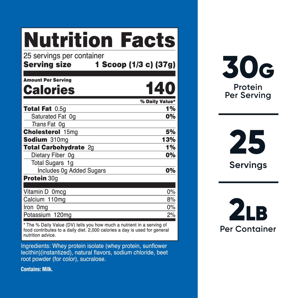 Nutricost Whey Protein Isolate (Strawberry Milkshake) 2LBS
