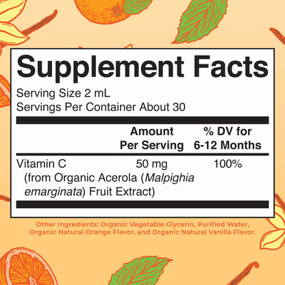 MARYRUTH'S Organic Toddler Vitamin C Drops for Immunity | Ages 1-3 Years | 15 mg Per Serving | Vitamin C for Immune Support & Overall Health | Vegan | Sugar Free | Gluten Free | Non-GMO | 30 Servings