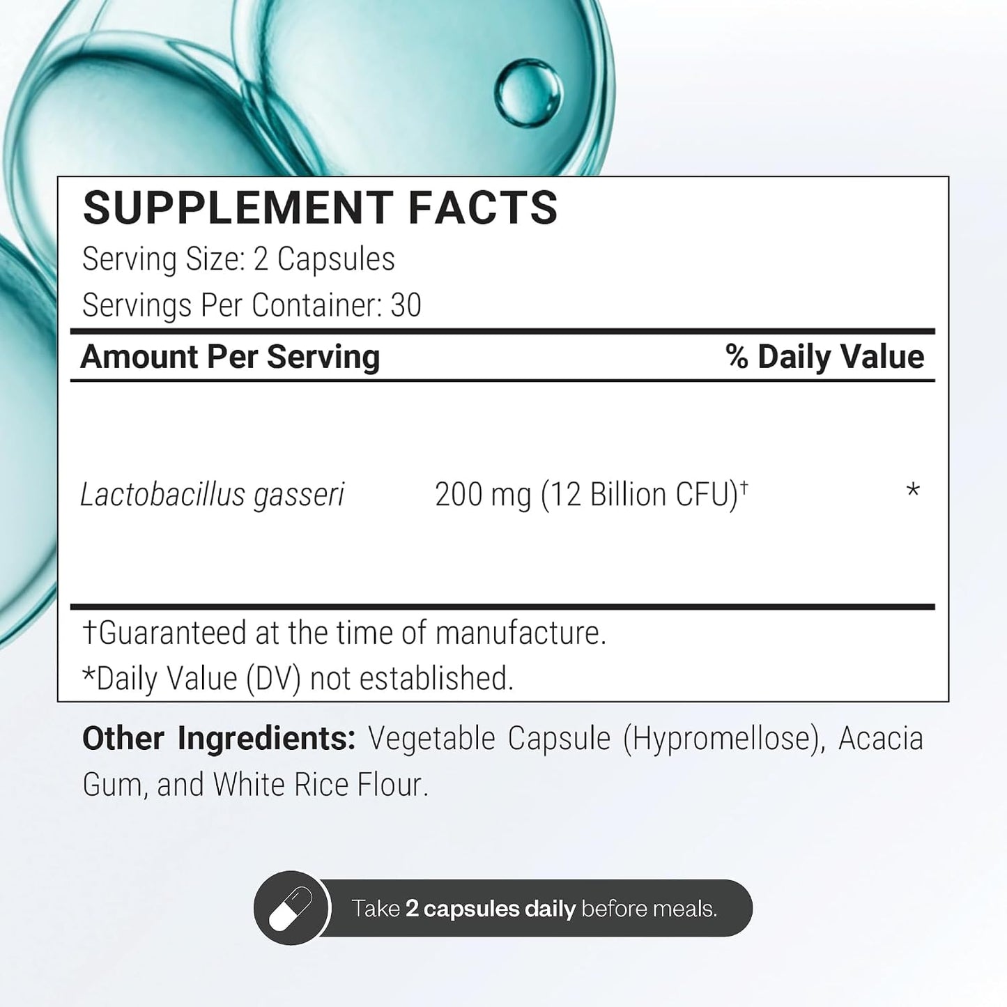 Supersmart - Lactobacillus Gasseri 12 Billion CFU per Day - Probiotic Supplement | Non-GMO & Gluten Free - 60 DR Capsules (Delayed Release)