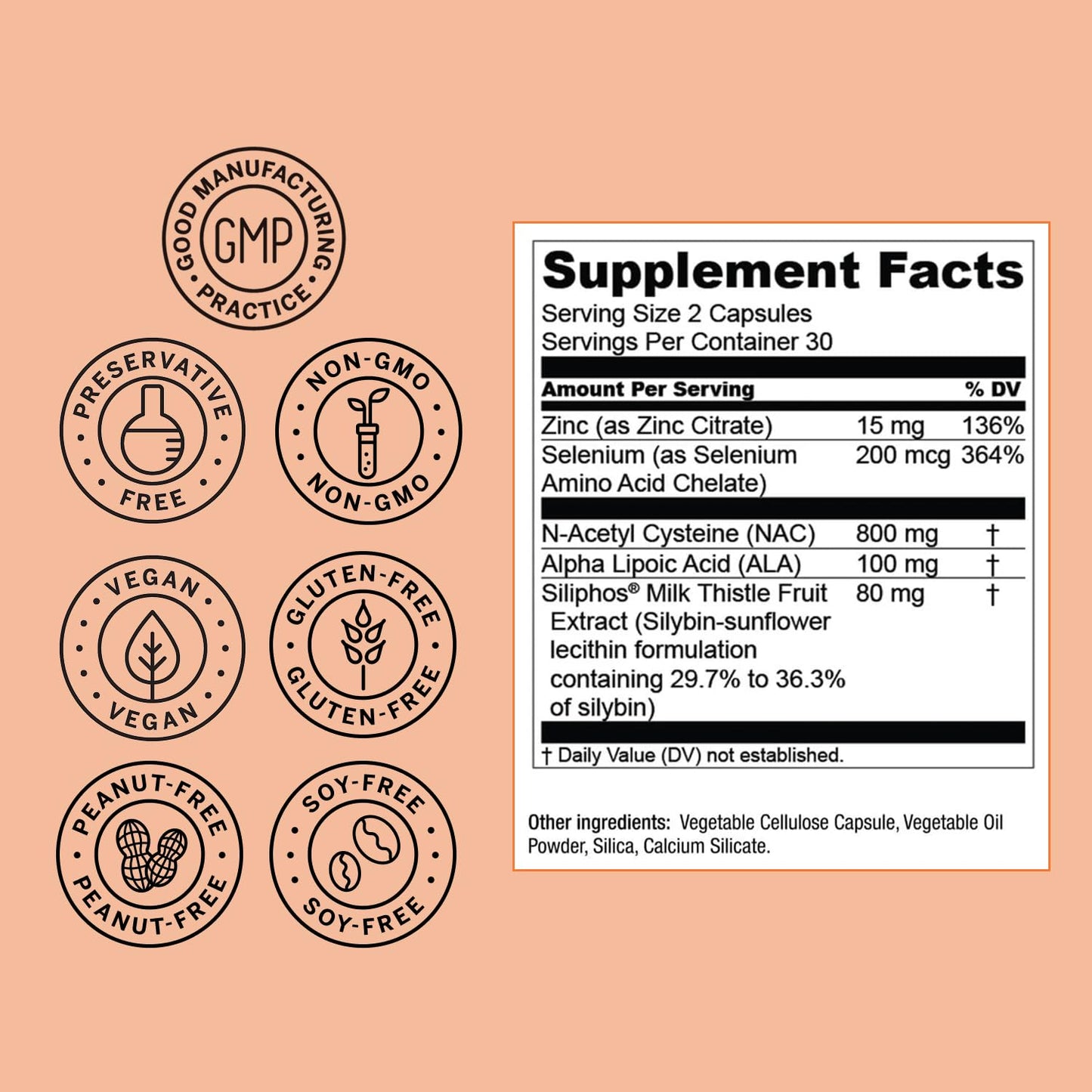 LiverWell Liver Cleanse, Rejuvenation, Metabolic Support - Liver Supplement for Liver Health w/Highly Bioavailable Milk Thistle Extract, N-Acetyl Cysteine, Alpha Lipoic Acid, Zinc, Selenium - 60 Caps