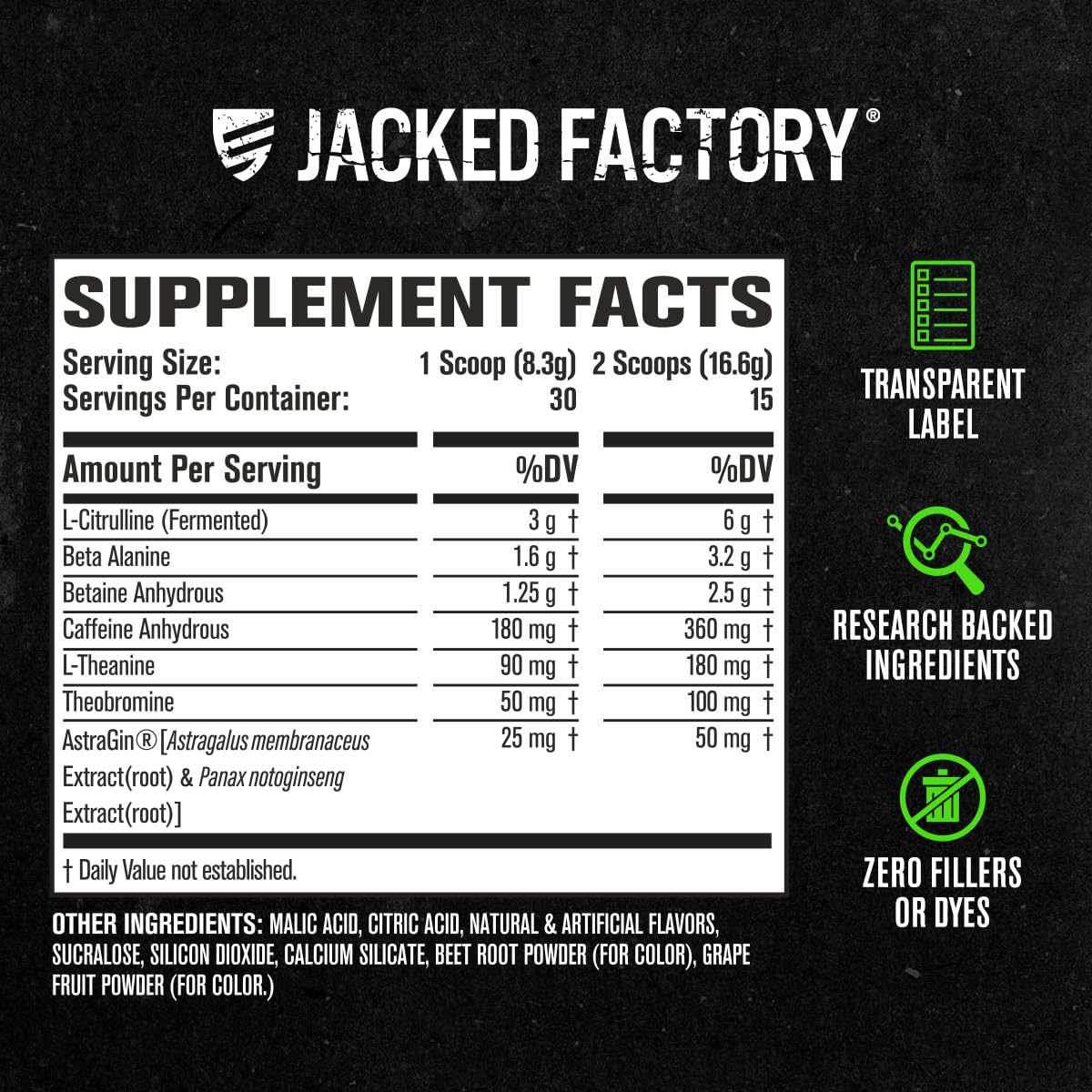 Jacked Factory NITROSURGE Pre Workout Supplement - Endless Energy, Instant Strength