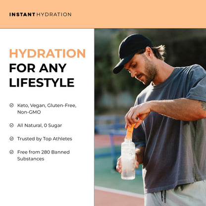 Instant Hydration Electrolytes Powder Packets - Watermelon Electrolyte Drink Mix - Zero Sugar - Keto, Vegan, Gluten-Free, Non-GMO - Boost Recovery, Brain Health, Muscle & Tissue Support- 30 Sticks