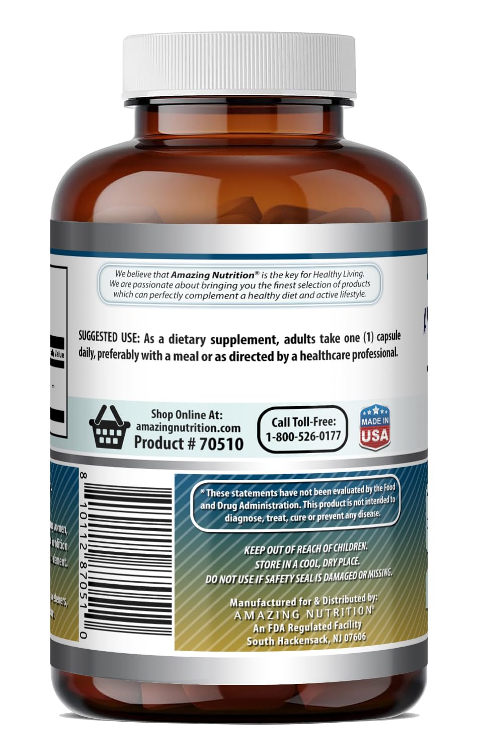 Amazing Formulas Taurine 1000 Mg | Capsules Supplement | Non-GMO | Gluten-Free | Made in USA (200 Capsules)