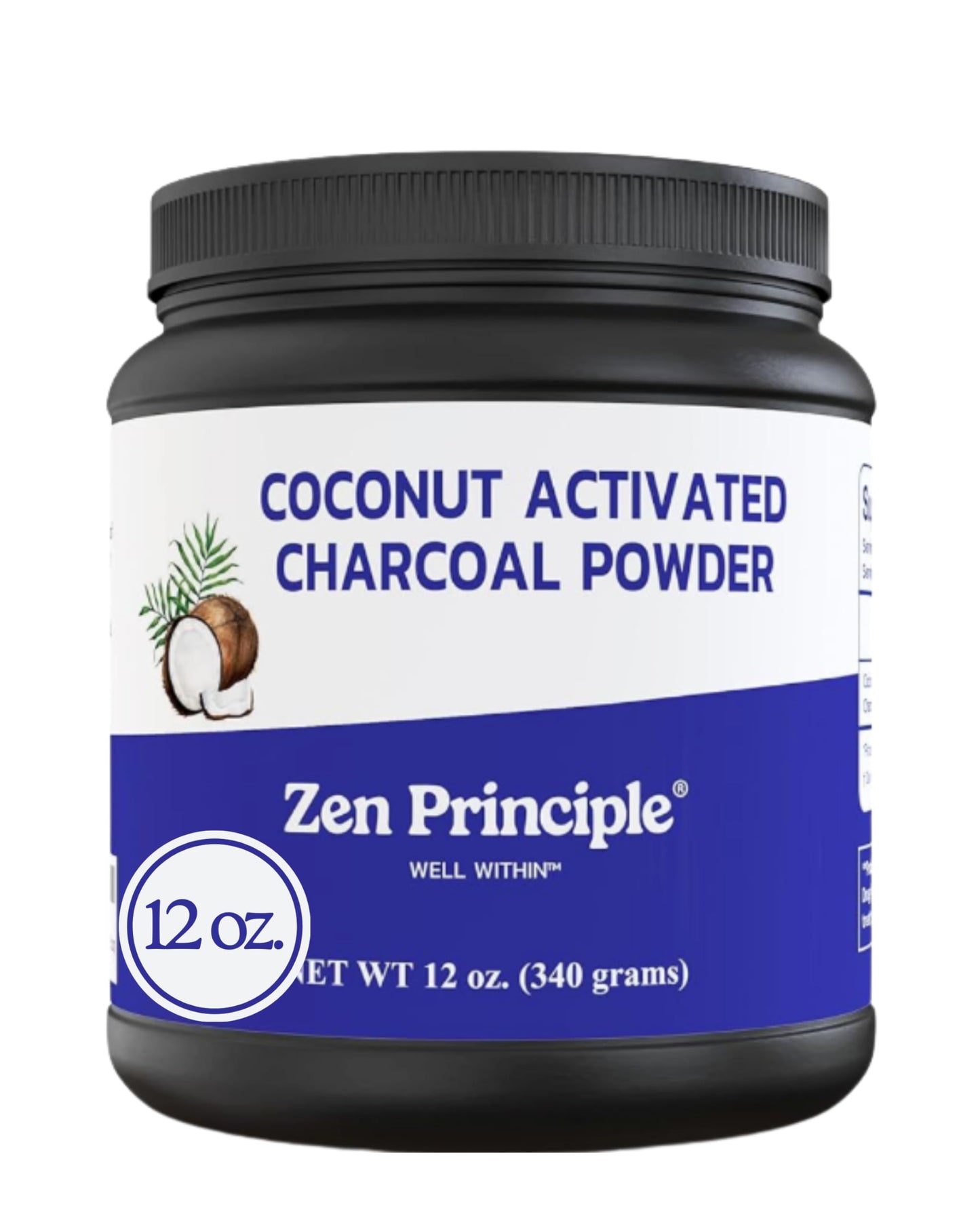 Zen Principle Coconut Activated Charcoal Powder. Whitens Teeth, Rejuvenates Skin and Hair, Supports Better Digestion. USA-Owned Producers, 2.5 lb