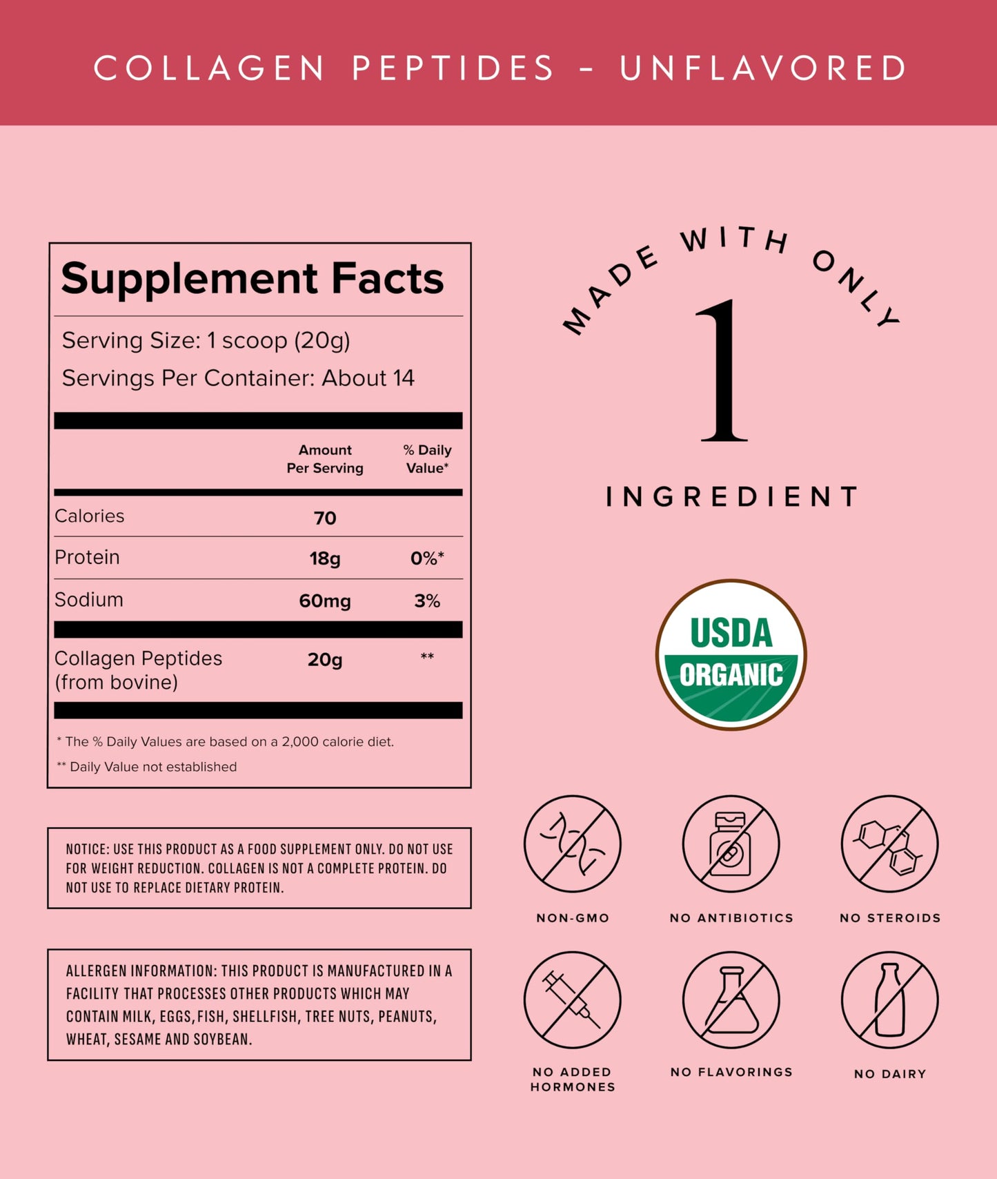 Truvani Hydrolyzed Collagen Peptides | Unflavored | 28 Servings | 20g Grass-Fed Collagen Protein Powder | Promotes Hair, Nail, Skin, and Joint Health | Keto | Gluten & Dairy Free