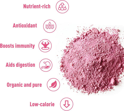 Unleash’d Organic Organic Raspberry Juice Powder 16oz – 100% Pure Superfood, Antioxidant-Rich & Nutrient-Dense
