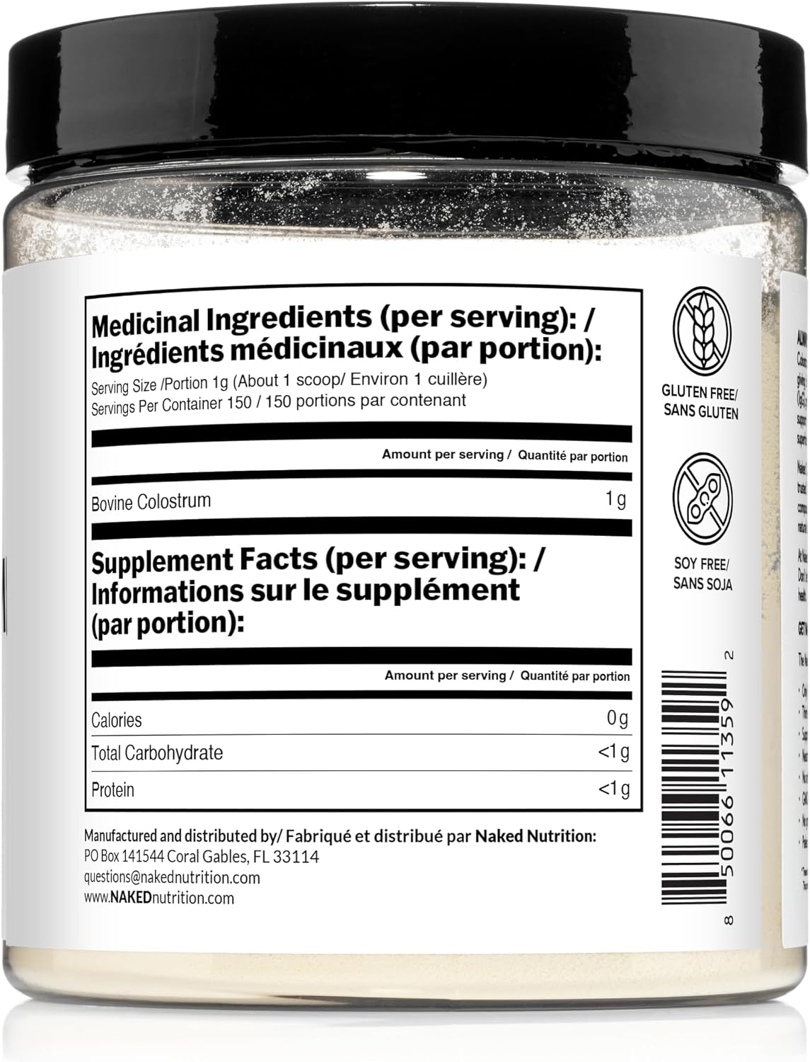 NAKED Colostrum Powder – 100% Grass-Fed Bovine Colostrum Supplement from US Farms | Tested at 20%+ IgG | Gut Health, Immunity, Recovery & Skin Support - 150 Servings