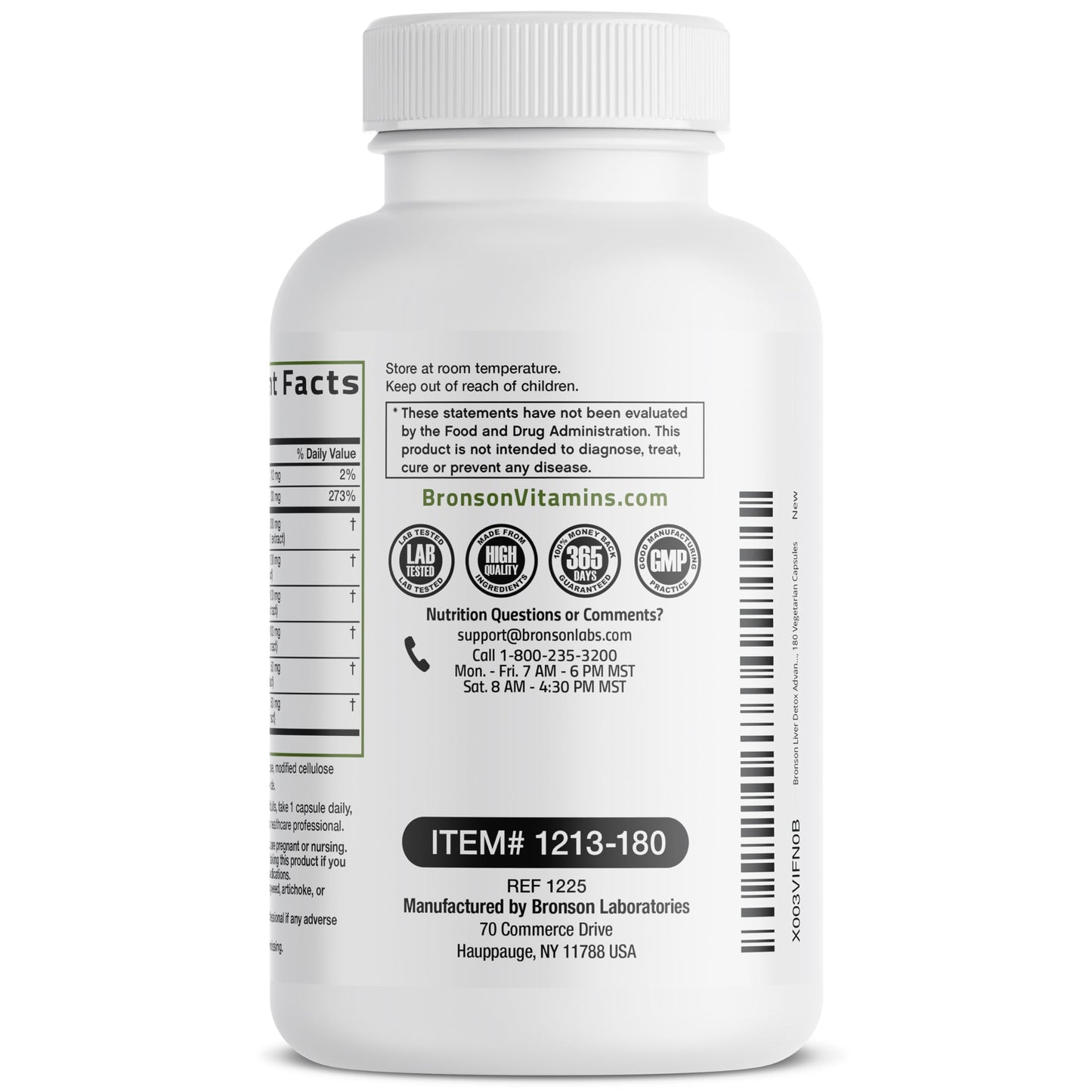 Bronson Liver Detox Advanced Detox & Cleansing Formula 60 Capsules | Liver Health Support with Milk Thistle, Dandelion Extract, Turmeric, Artichoke Leaf & Beet Root, Non-GMO, Soy-Free