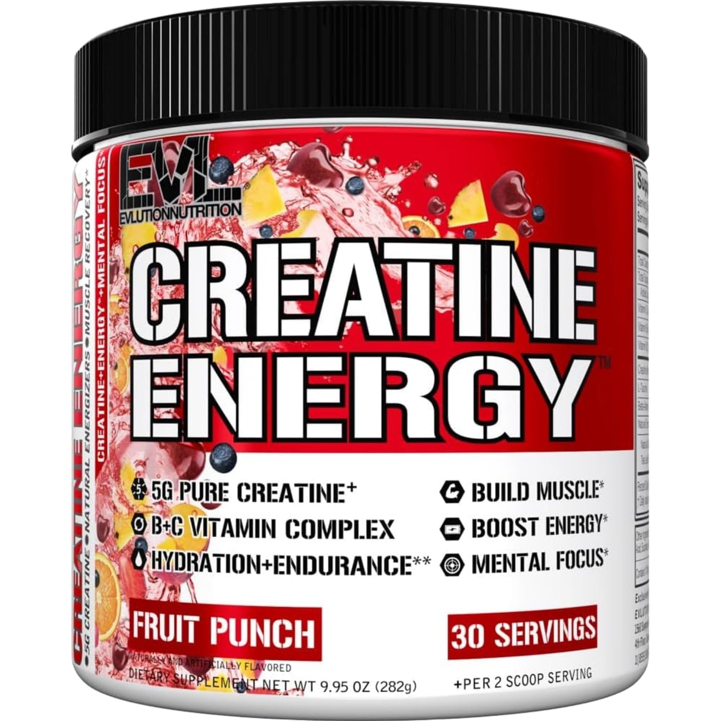 Evlution Nutrition Creatine 5000 - Supports Faster Recovery Lean Muscle Growth & Performance - Pre & Post Workout Powder - 5000mg Pure Creatine Monohydrate Per Serving - 60 Servings - Unflavored