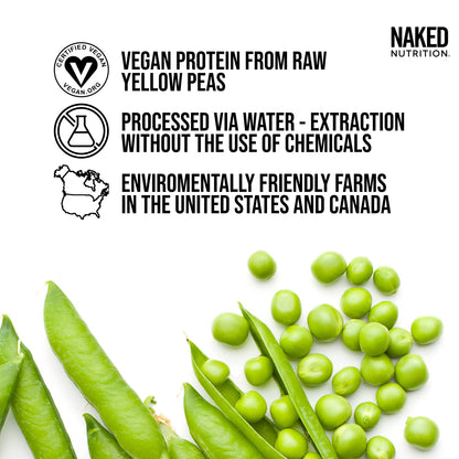 NAKED Chocolate Pea Protein - Pea Protein Isolate from North American Farms - 5lb Bulk
