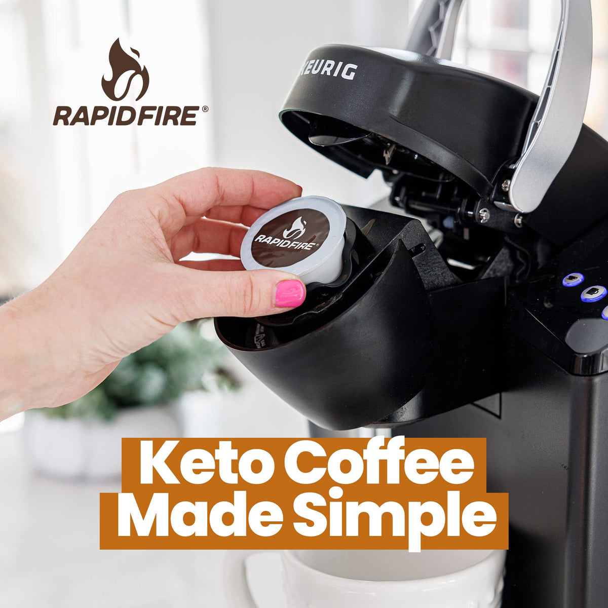 Rapidfire French Vanilla Ketogenic High Performance Keto Coffee Pods, Supports Energy