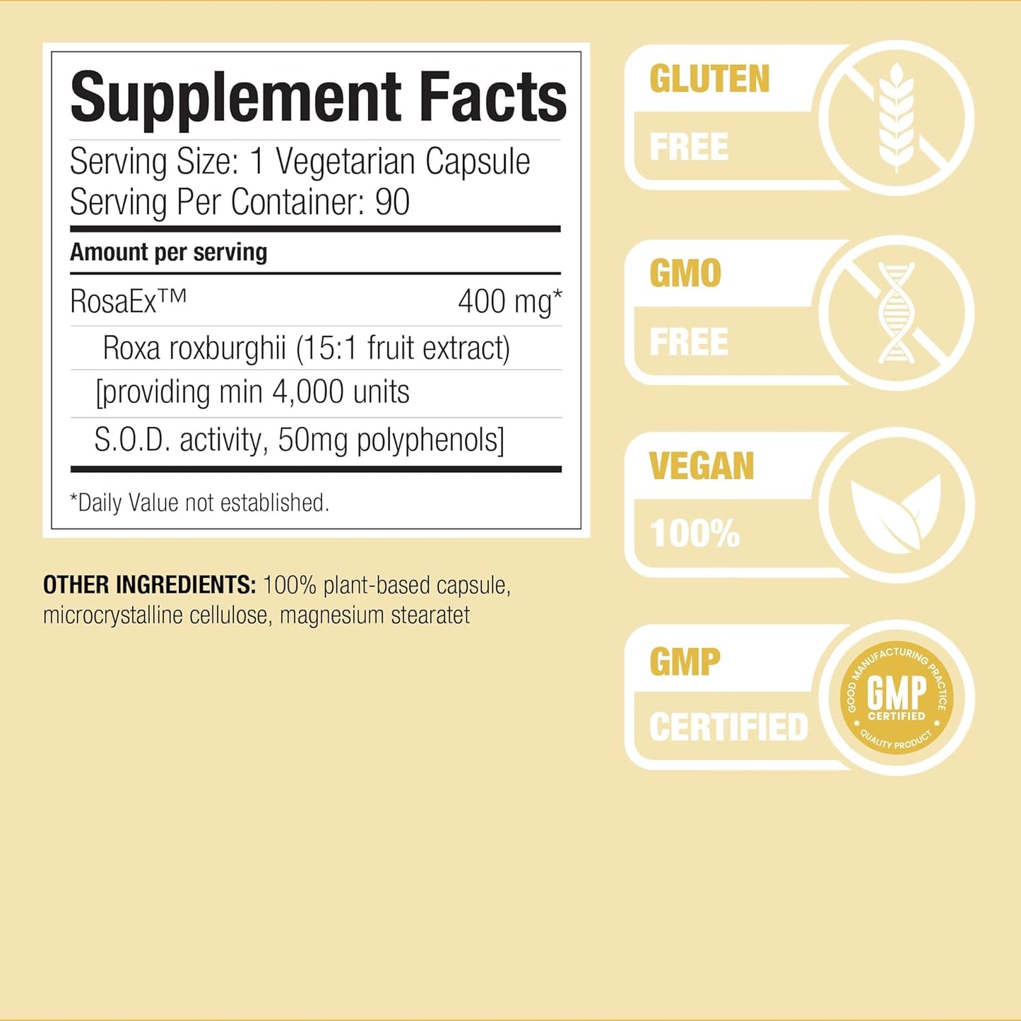 Superoxide Dismutase (SOD) Supplement Capsules. High SOD-Like Activity Enzyme for Cellular Aging & Longevity. 100% Vegan. Primary Master Antioxidant for Mitochondrial Support & Internal Skin Radiance