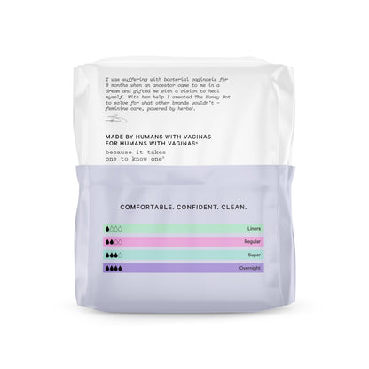 The Honey Pot Company - Non-Herbal Overnight Pads with Wings - Organic Pads for Women