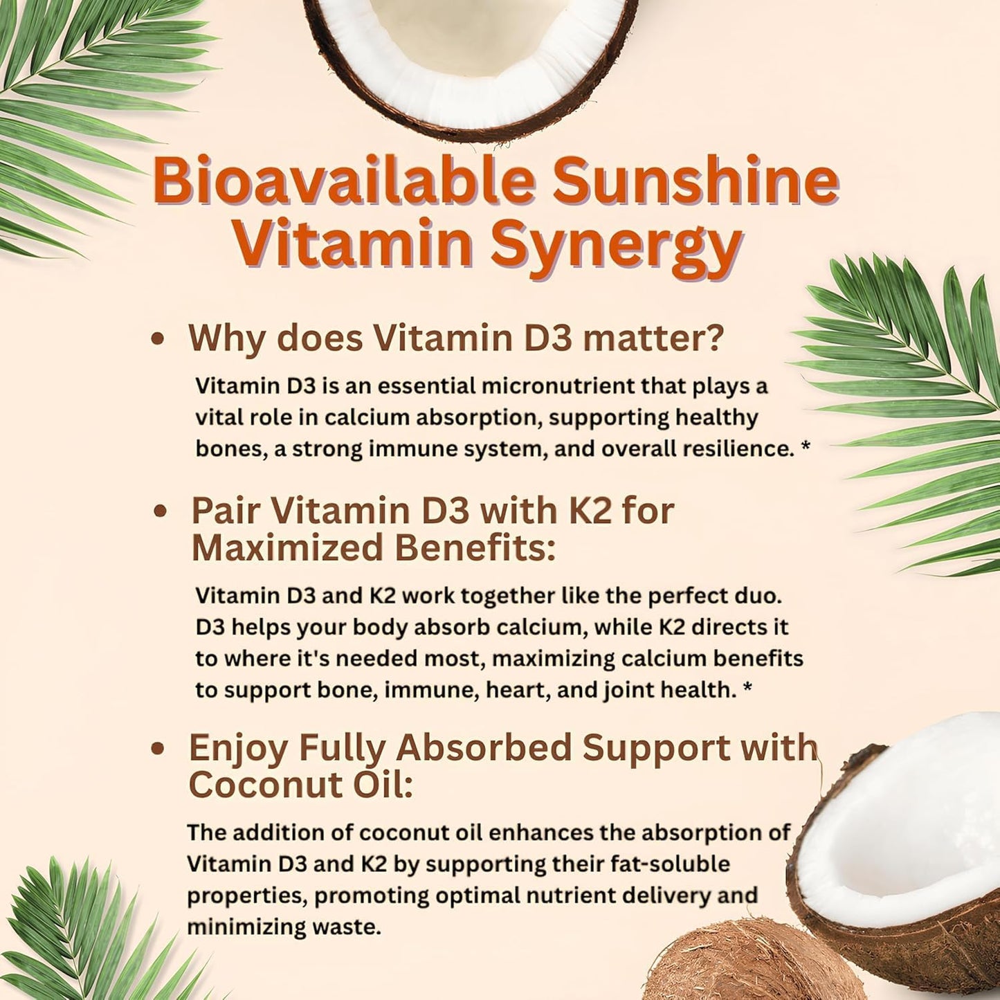 Micro Ingredients Vitamin D3 10,000 IU + K2 MK-7 200 mcg, 300 Softgels with Virgin Coconut Oil | 2-in-1 Vitamins D & K Complex | Extra Strength, Easy to Swallow, Non-GMO, Gluten Free