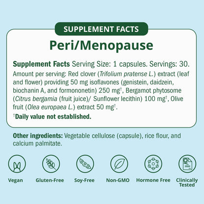 Peri/Menopause & Bladder Health Bundle – Reduce Hot Flashes & Night Sweats, Prevent & Soothe UTIs, Stabilize Mood & Thicken Hair. Clinically Tested. | 1 Month Supply