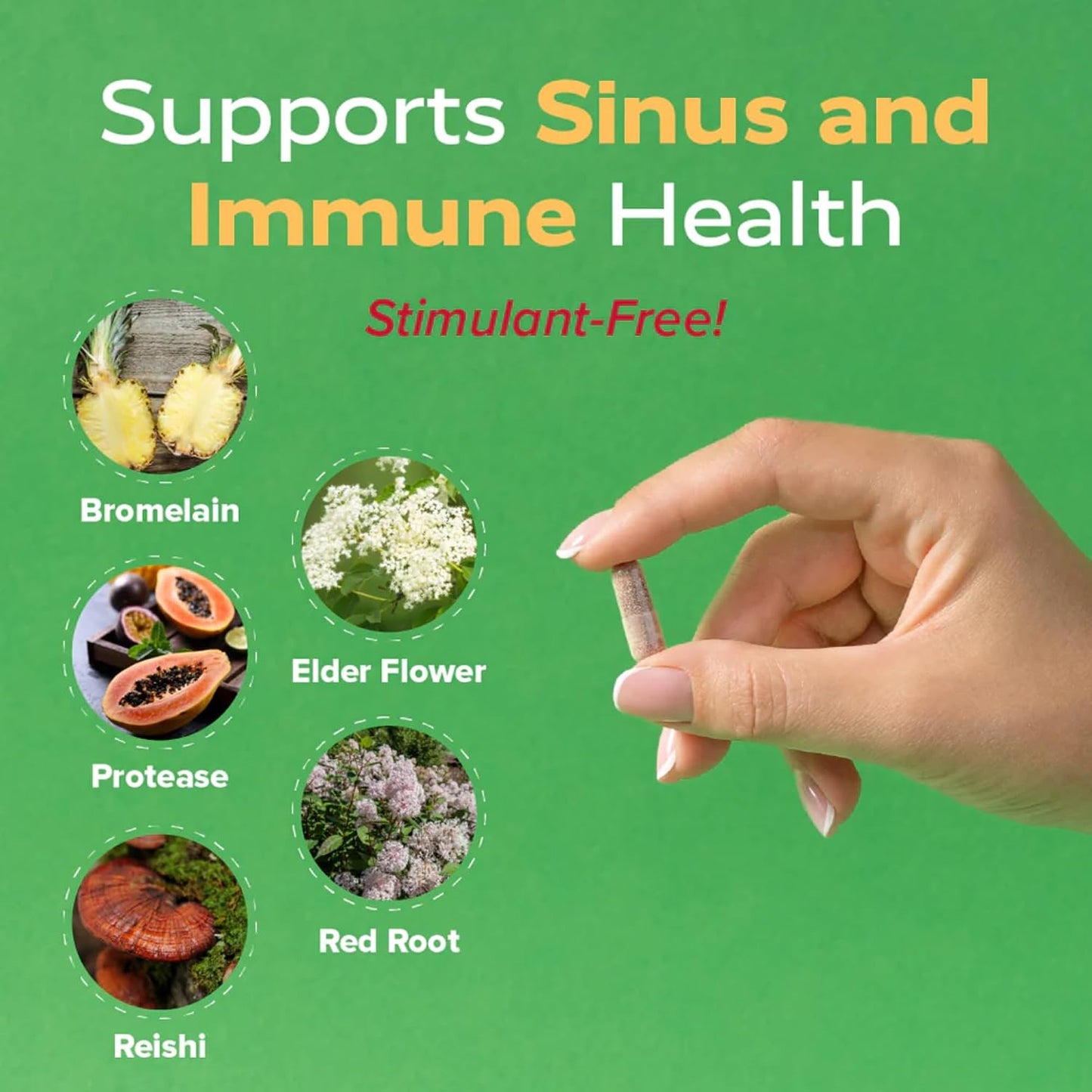 Redd Remedies, SinuZyme, Supports Sinus and Immune Health, 40 Vegan Capsules