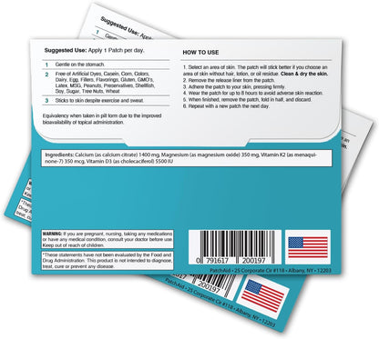 PatchAid D3/Calcium Plus Topical Patch 30-Day Supply