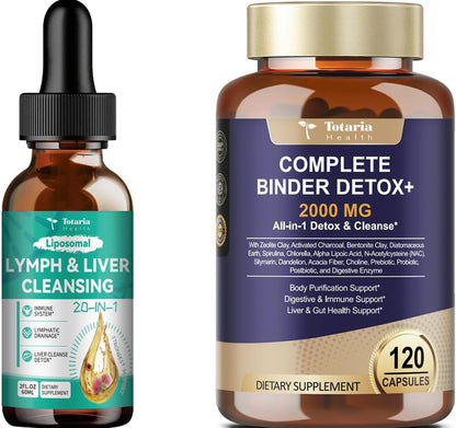 Totaria 2000MG All-in-1 Detox Binder + Strongest ''Lymph-Liver''