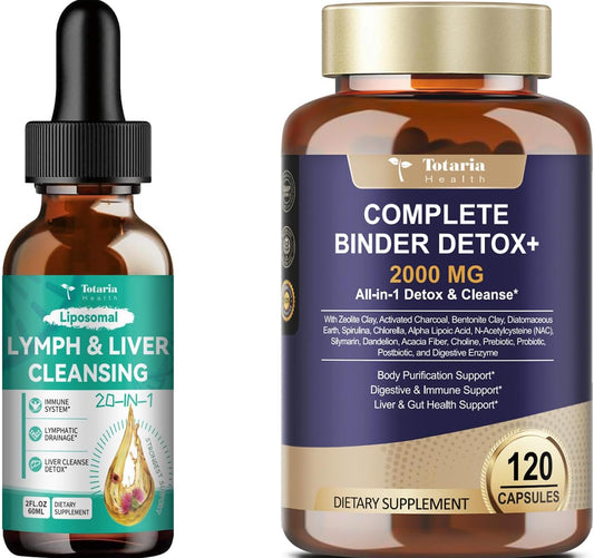 Totaria 2000MG All-in-1 Detox Binder + Strongest ''Lymph-Liver''