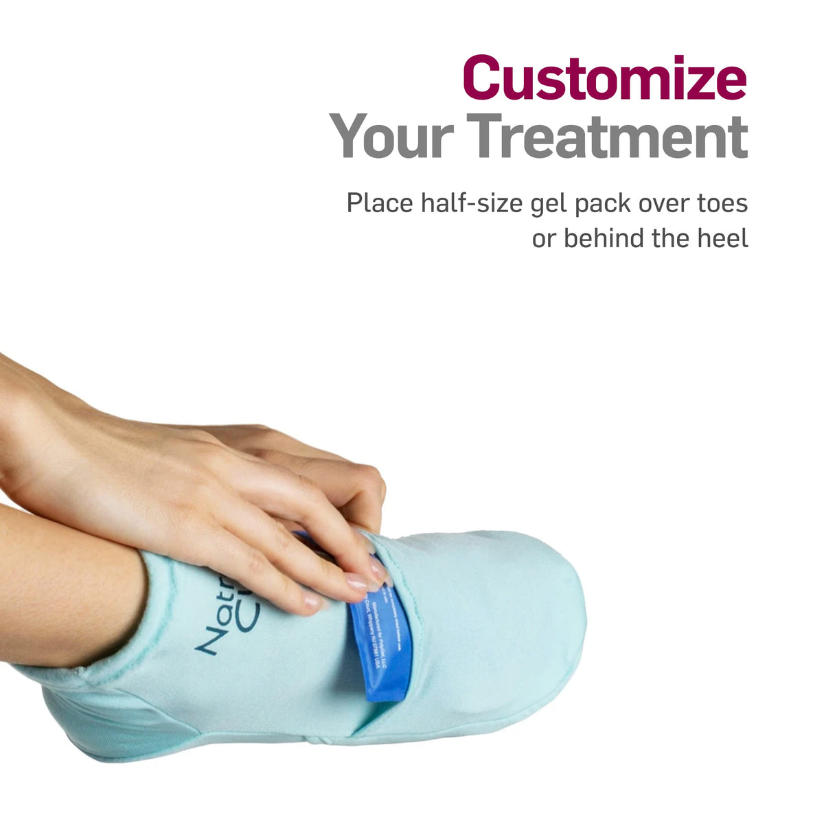 NatraCure Cold Therapy Socks - Reusable Gel Ice Frozen Slippers for Feet