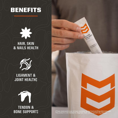 MTN OPS Collagen Peptides Stick Packs, Unflavored Protein Powder