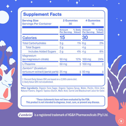 FIRST DAY Magnesium Gummies for Women, L-Theanine, Melatonin-Free, 60ct | Vegan strawberry Magnesium for Women, citrate, L-theanine and Zembrin; melatonin-free nighttime relaxation support.
