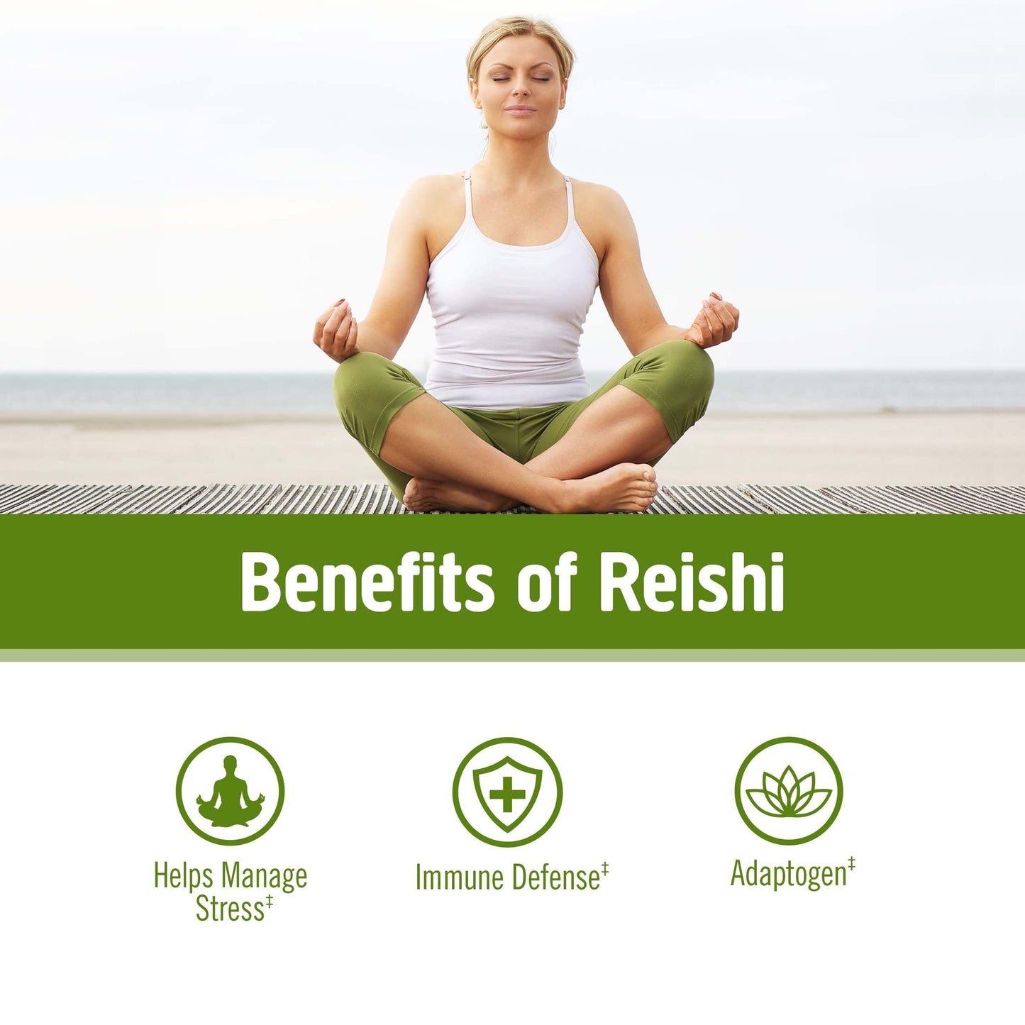 Om Mushroom Superfood Reishi Organic Mushroom Powder, 100 Servings, Organic Adaptogen Powder for Stress Relief and Immune Health