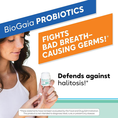 BioGaia Prodentis Fresh Breath Oral Probiotics for Bad Breath & Halitosis | + Zinc to Neutralize Odors | Promotes Healthy Gums & Teeth | 30 Dental Probiotic Lozenges | Dental Hygienist-Recommended