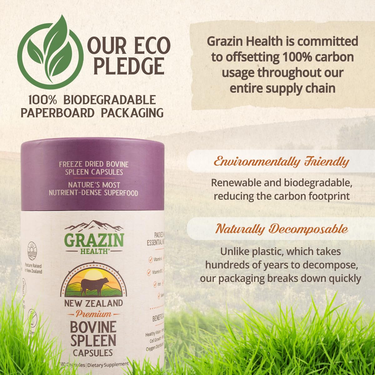 Bovine Organ Complex 3000mg per Serving (30 Servings) | Pancreas, Liver, Spleen, Kidney, Heart (600 Mg per Organ per Capsule) Grass Fed